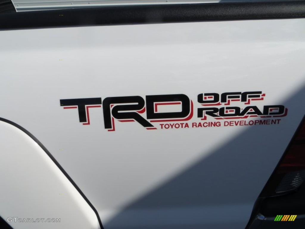 2013 Tacoma V6 TRD Double Cab 4x4 - Super White / Graphite photo #13