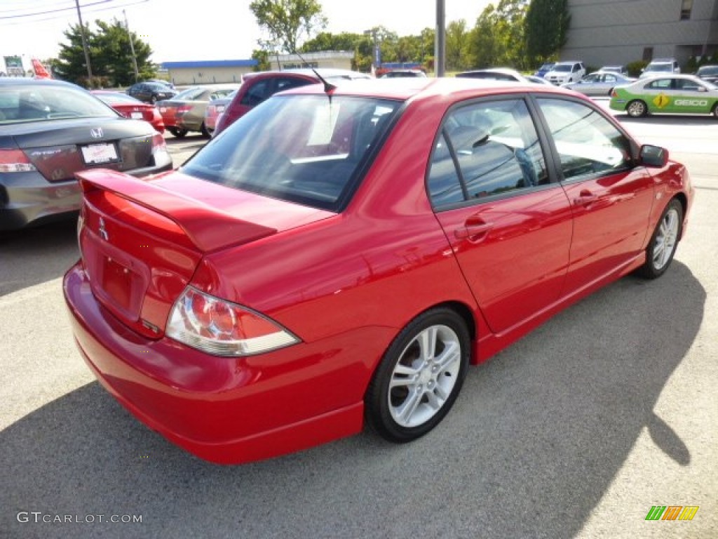 2005 Lancer RALLIART - Phoenix Red / Black photo #7