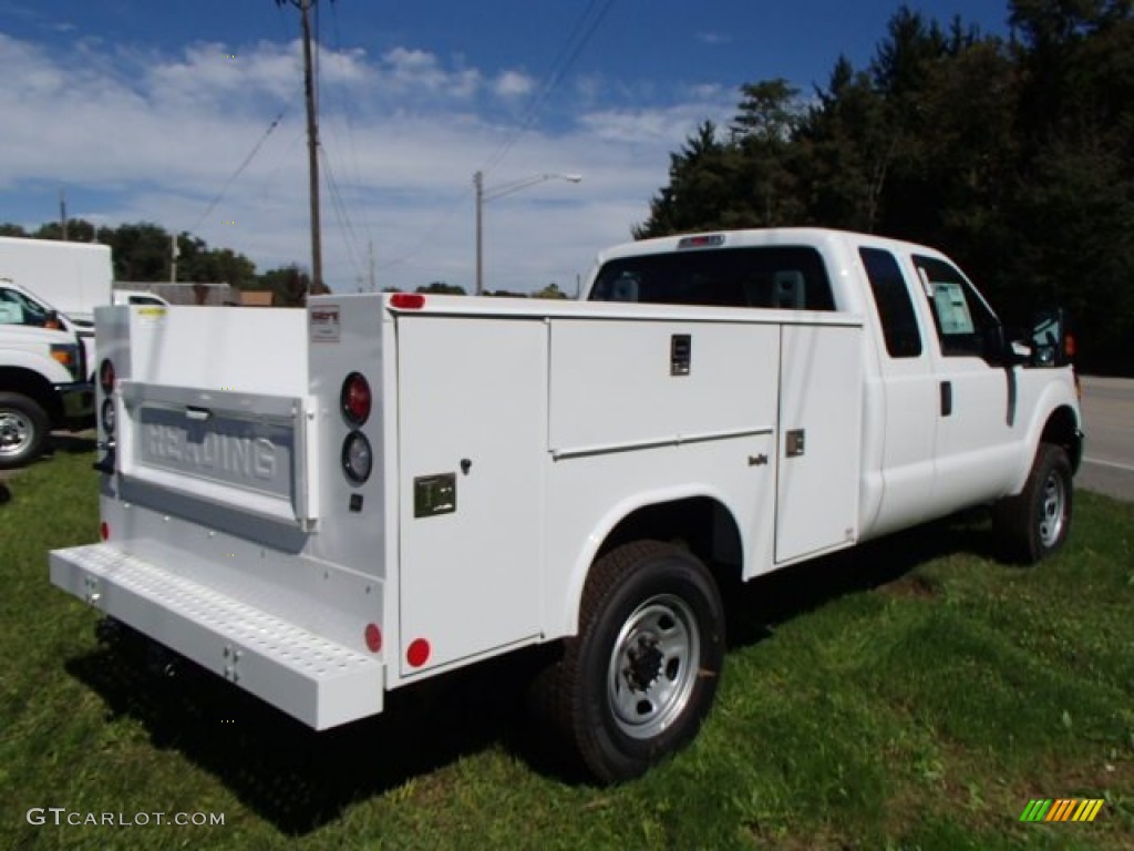 2014 F350 Super Duty XL SuperCab 4x4 Utility Truck - Oxford White / Steel photo #8