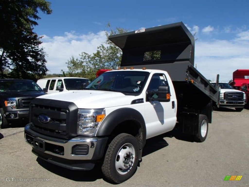 Oxford White 2014 Ford F450 Super Duty XL Regular Cab 4x4 Dump Truck Exterior Photo #86117730
