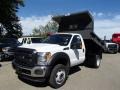 Oxford White 2014 Ford F450 Super Duty XL Regular Cab 4x4 Dump Truck Exterior