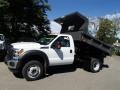 Oxford White 2014 Ford F450 Super Duty XL Regular Cab 4x4 Dump Truck Exterior