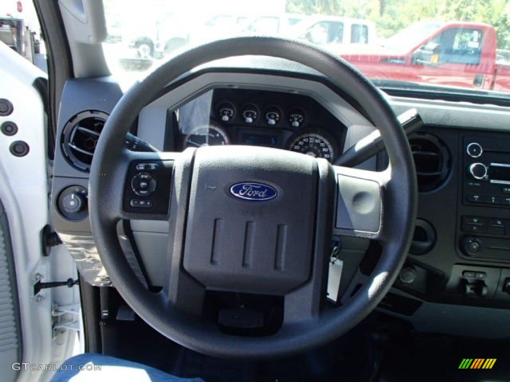 2014 Ford F450 Super Duty XL Regular Cab 4x4 Dump Truck Steel Steering Wheel Photo #86118028