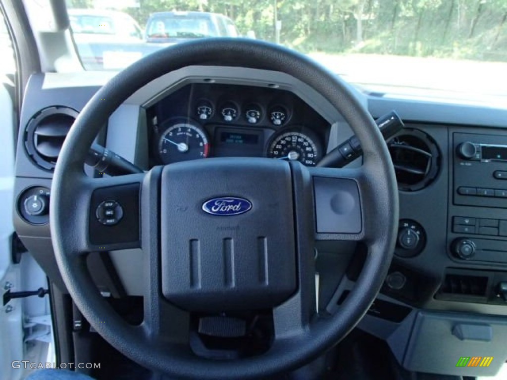 2014 Ford F350 Super Duty XL SuperCab Steel Steering Wheel Photo #86118519