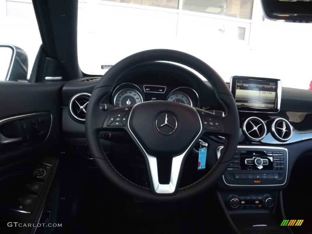 2014 Mercedes-Benz CLA 250 Black Steering Wheel Photo #86119113