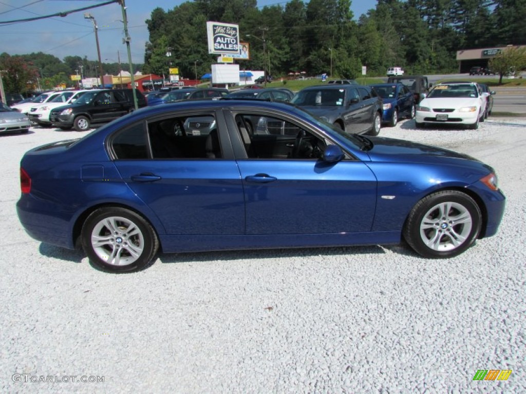 2008 3 Series 328xi Sedan - Montego Blue Metallic / Black photo #3