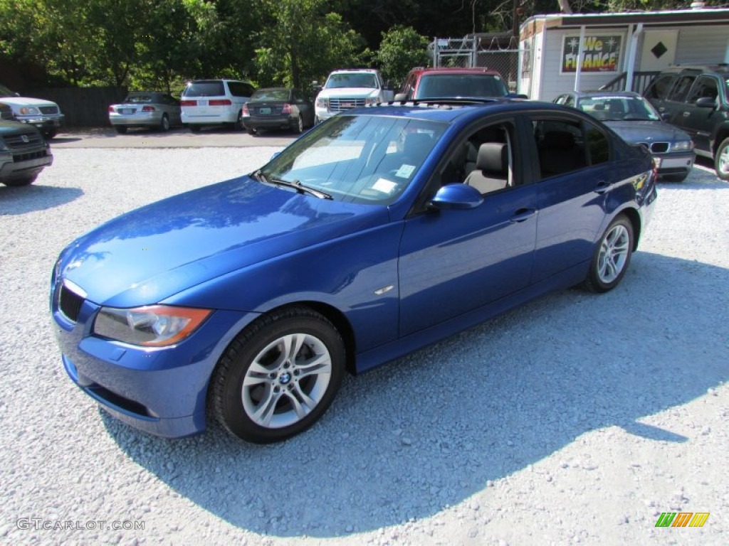 2008 3 Series 328xi Sedan - Montego Blue Metallic / Black photo #10