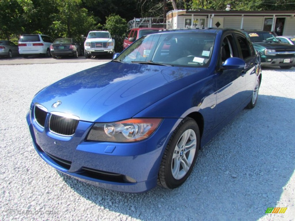 2008 3 Series 328xi Sedan - Montego Blue Metallic / Black photo #11