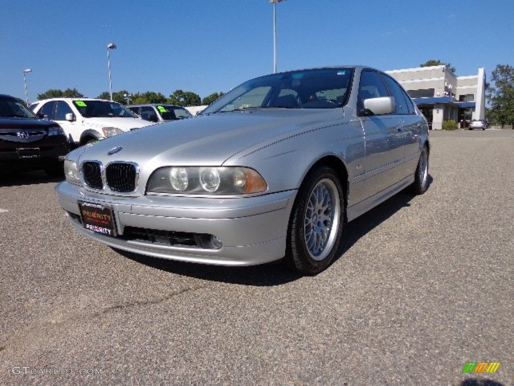 2003 5 Series 530i Sedan - Titanium Silver Metallic / Grey photo #1