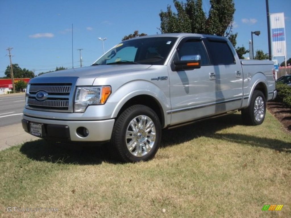 2010 F150 Platinum SuperCrew - Ingot Silver Metallic / Medium Stone Leather/Sienna Brown photo #2
