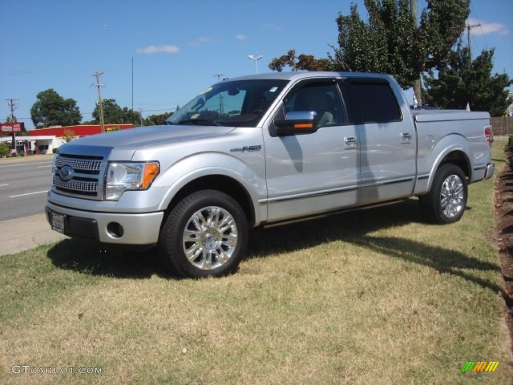 2010 F150 Platinum SuperCrew - Ingot Silver Metallic / Medium Stone Leather/Sienna Brown photo #3