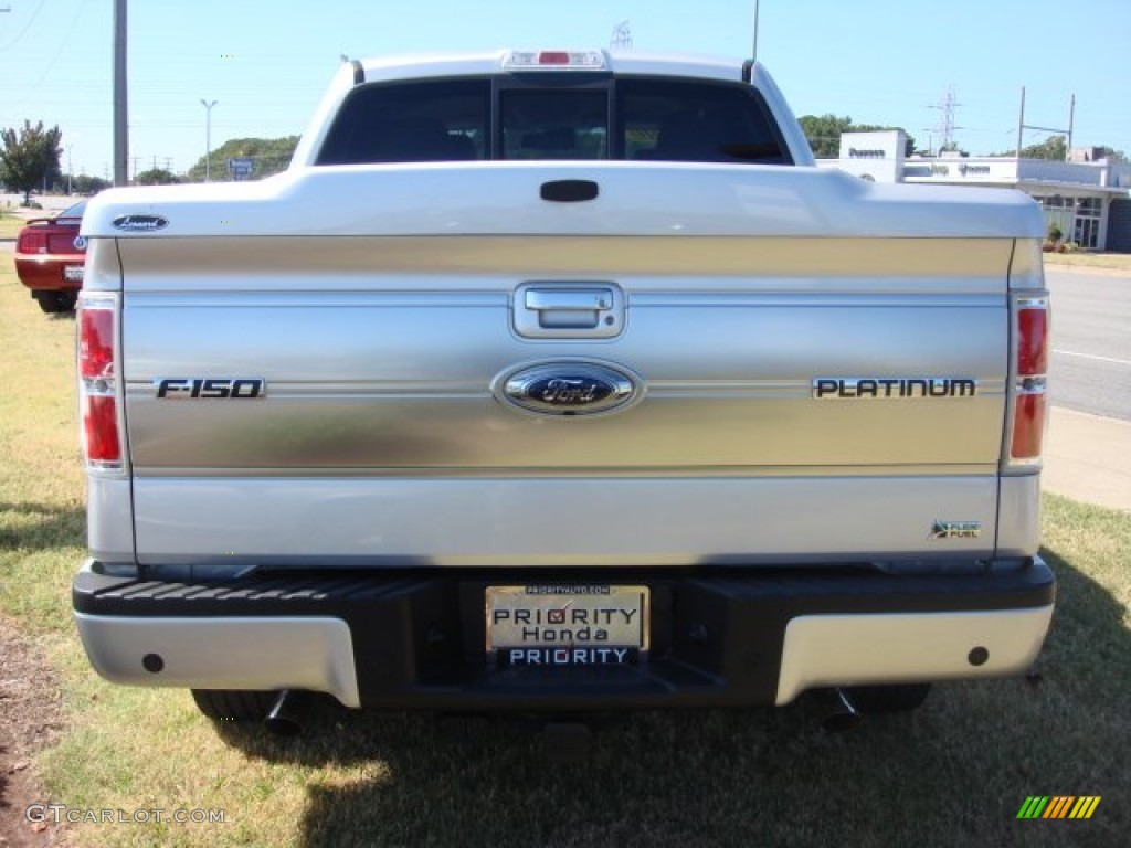 2010 F150 Platinum SuperCrew - Ingot Silver Metallic / Medium Stone Leather/Sienna Brown photo #5