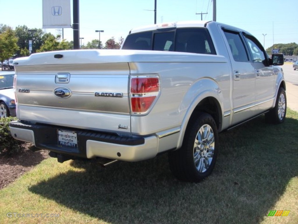 2010 F150 Platinum SuperCrew - Ingot Silver Metallic / Medium Stone Leather/Sienna Brown photo #6