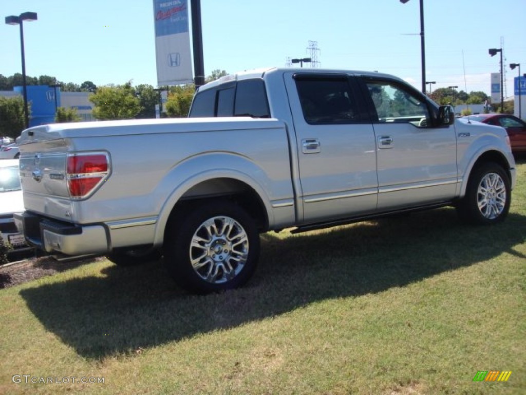 2010 F150 Platinum SuperCrew - Ingot Silver Metallic / Medium Stone Leather/Sienna Brown photo #7