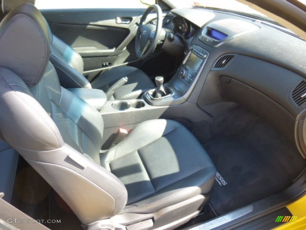 2012 Genesis Coupe 3.8 Track - Interlagos Yellow / Black Leather photo #8