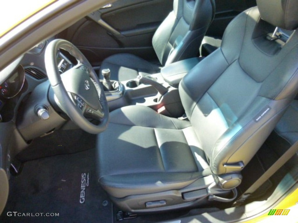 2012 Genesis Coupe 3.8 Track - Interlagos Yellow / Black Leather photo #11