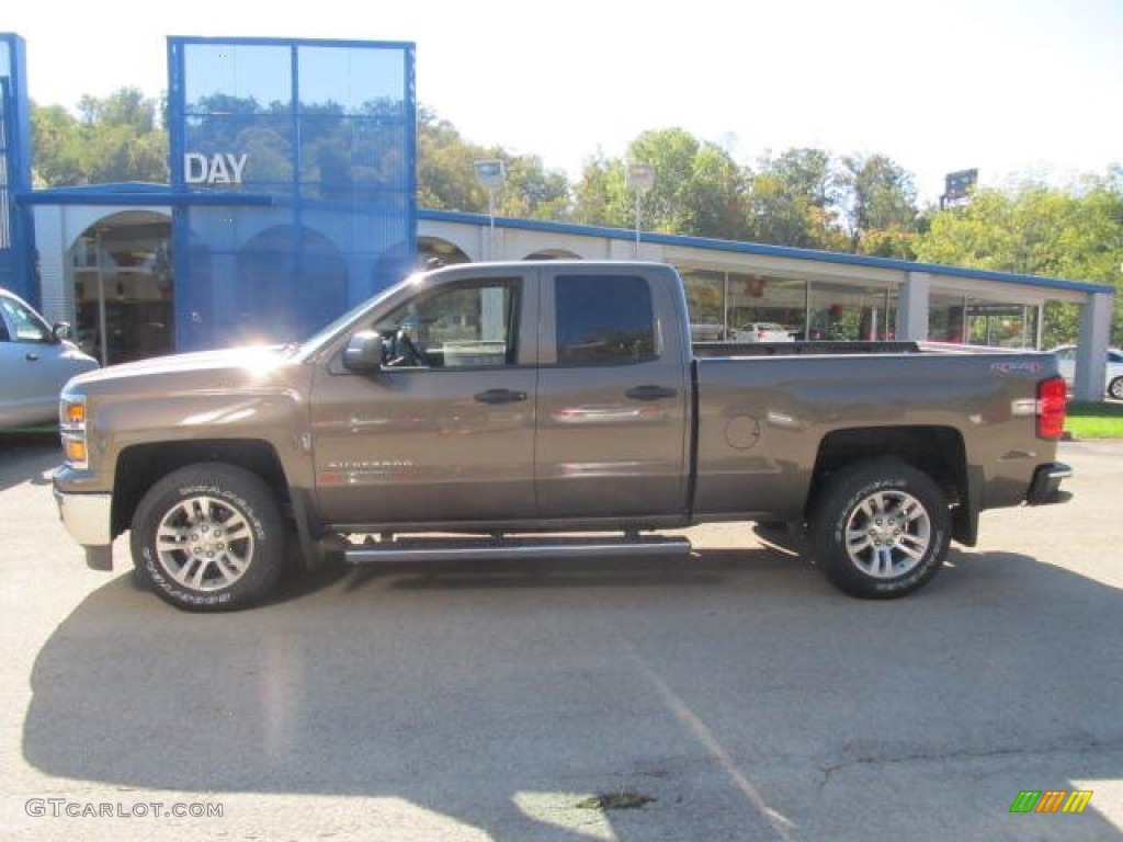 2014 Silverado 1500 LT Double Cab 4x4 - Brownstone Metallic / Jet Black photo #2