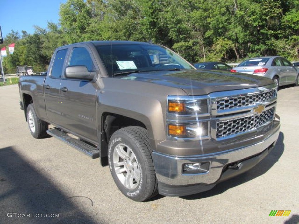 2014 Silverado 1500 LT Double Cab 4x4 - Brownstone Metallic / Jet Black photo #9