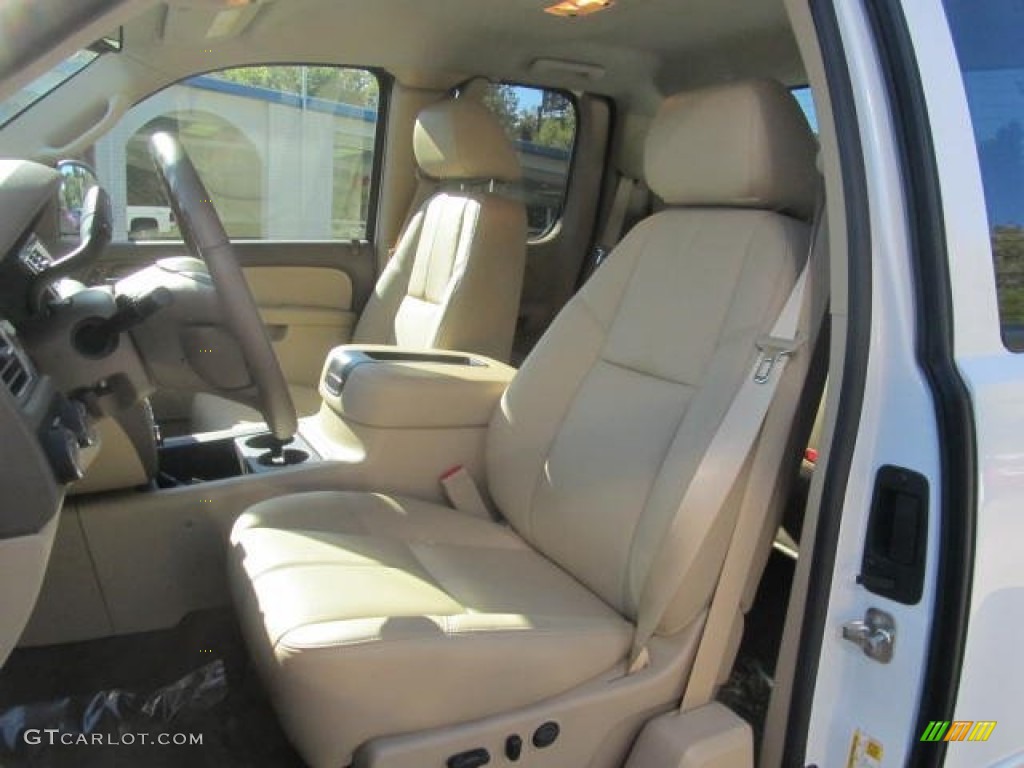 2013 Silverado 2500HD LTZ Extended Cab 4x4 - Summit White / Light Cashmere/Dark Cashmere photo #13