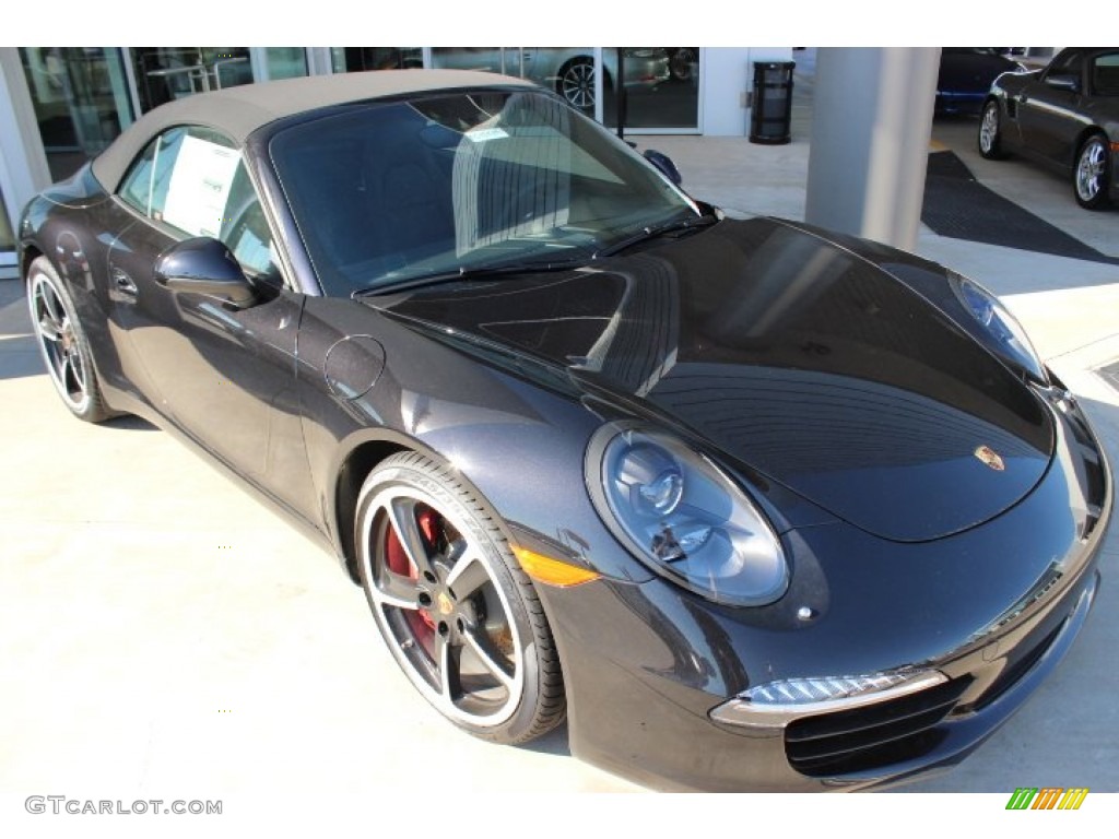 Basalt Black Metallic 2014 Porsche 911 Carrera S Cabriolet Exterior Photo #86123127