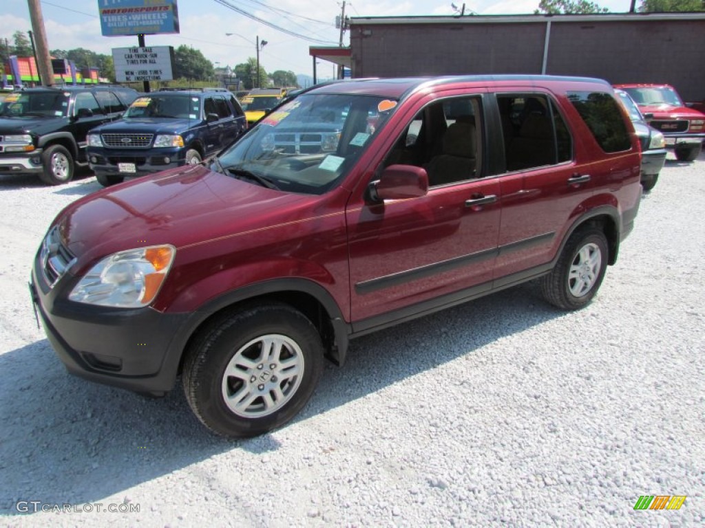 2002 CR-V EX 4WD - Chianti Red Pearl / Saddle photo #10