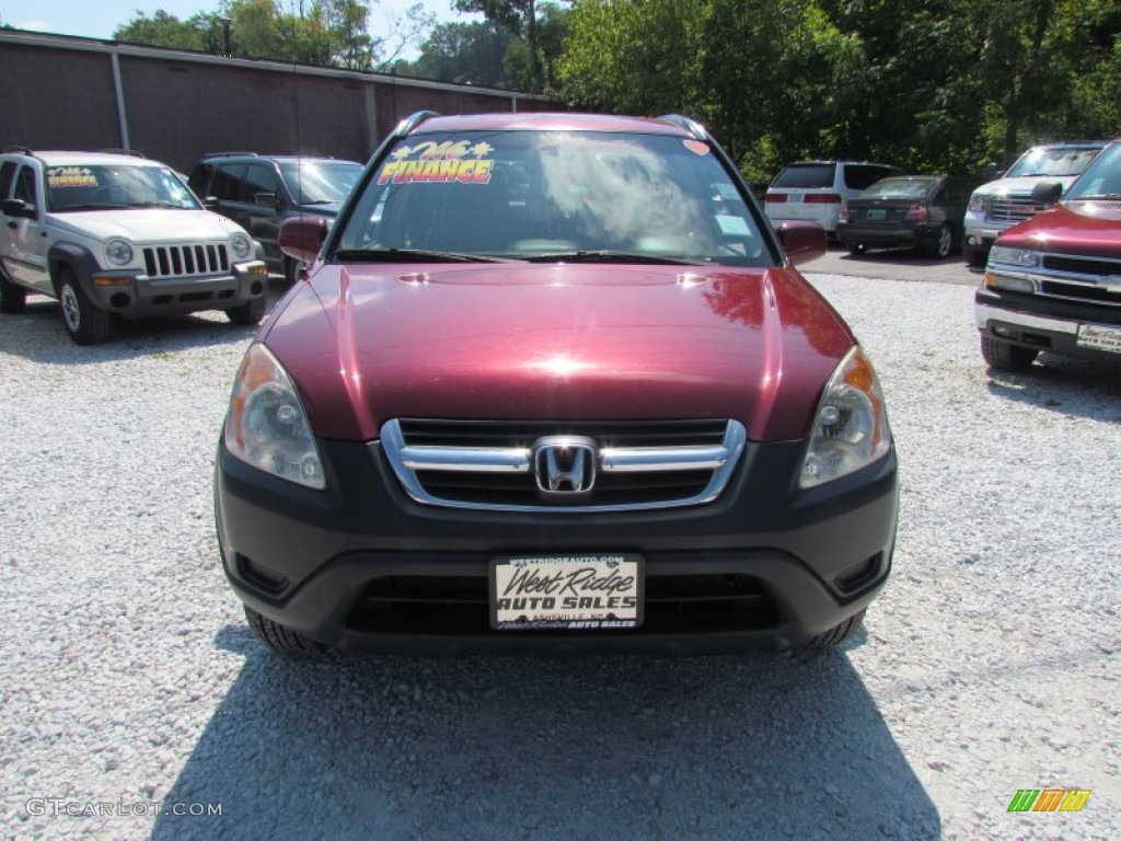 2002 CR-V EX 4WD - Chianti Red Pearl / Saddle photo #12