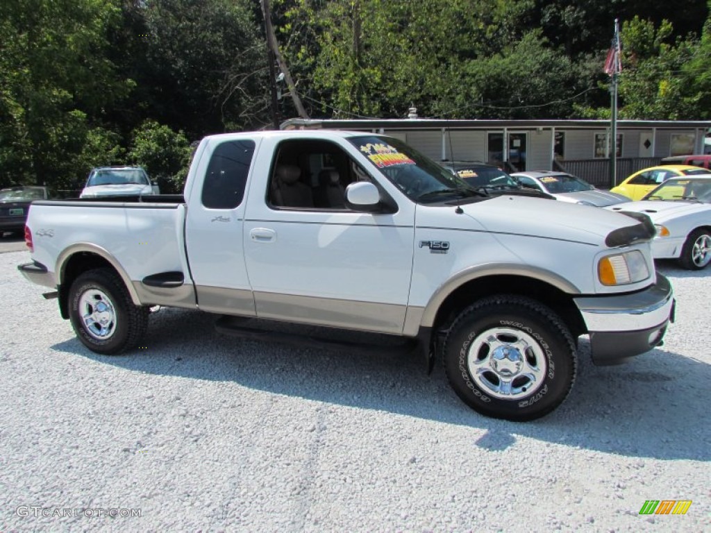 Oxford White 2001 Ford F150 Lariat SuperCab 4x4 Exterior Photo #86123676