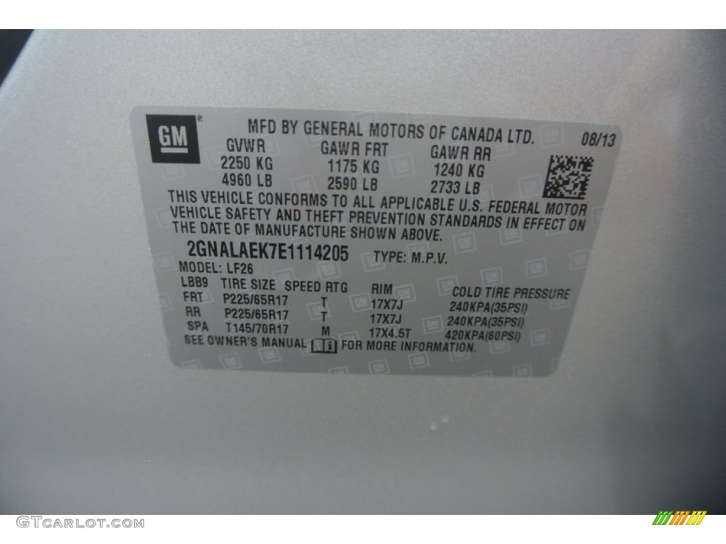 2014 Equinox LS - Silver Ice Metallic / Jet Black photo #7