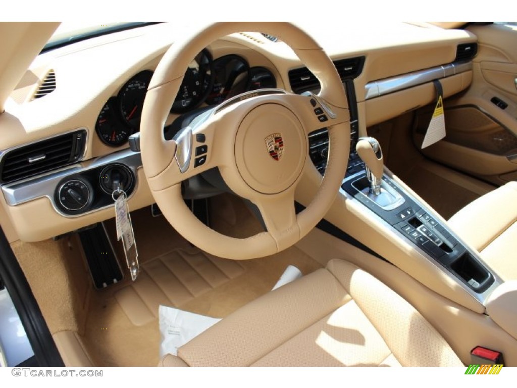 Luxor Beige Interior 2014 Porsche 911 Carrera Coupe Photo #86125479