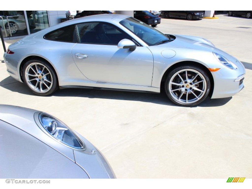 Rhodium Silver Metallic 2014 Porsche 911 Carrera 4 Coupe Exterior Photo #86126088