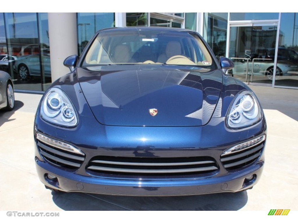 Dark Blue Metallic 2014 Porsche Cayenne S Hybrid Exterior Photo #86127606