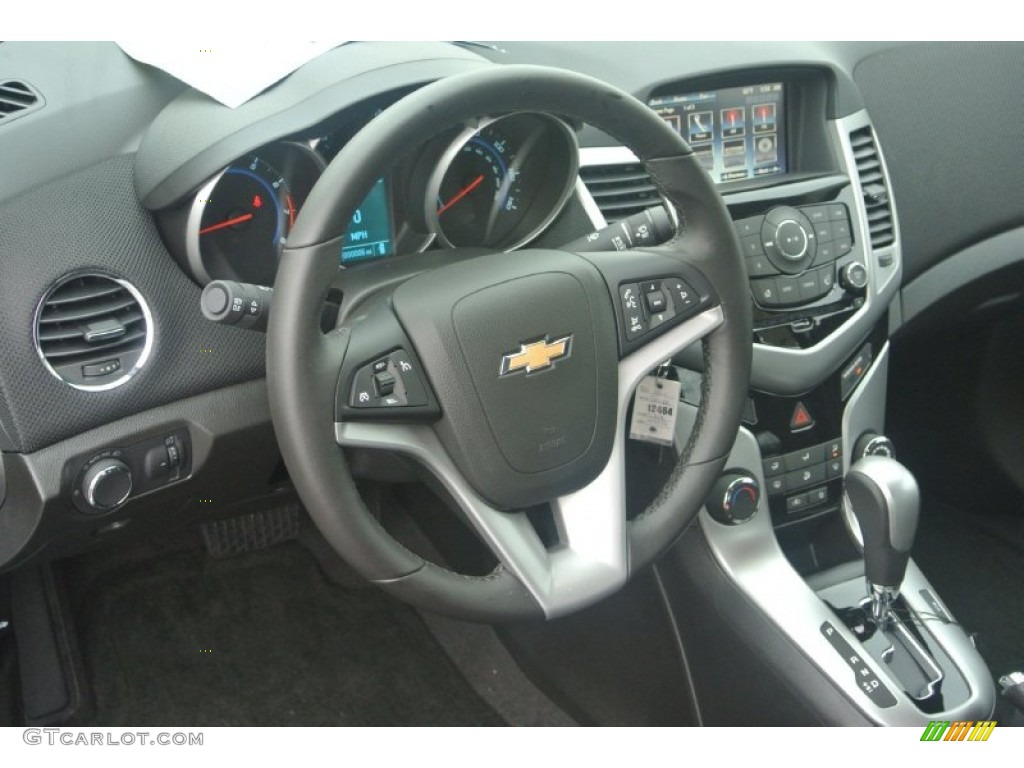 2014 Chevrolet Cruze Eco Jet Black Steering Wheel Photo #86128117