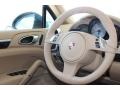 Luxor Beige 2014 Porsche Cayenne S Hybrid Steering Wheel
