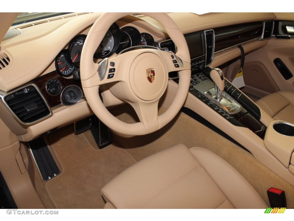 Luxor Beige Interior 2014 Porsche Panamera S Photo #86128743
