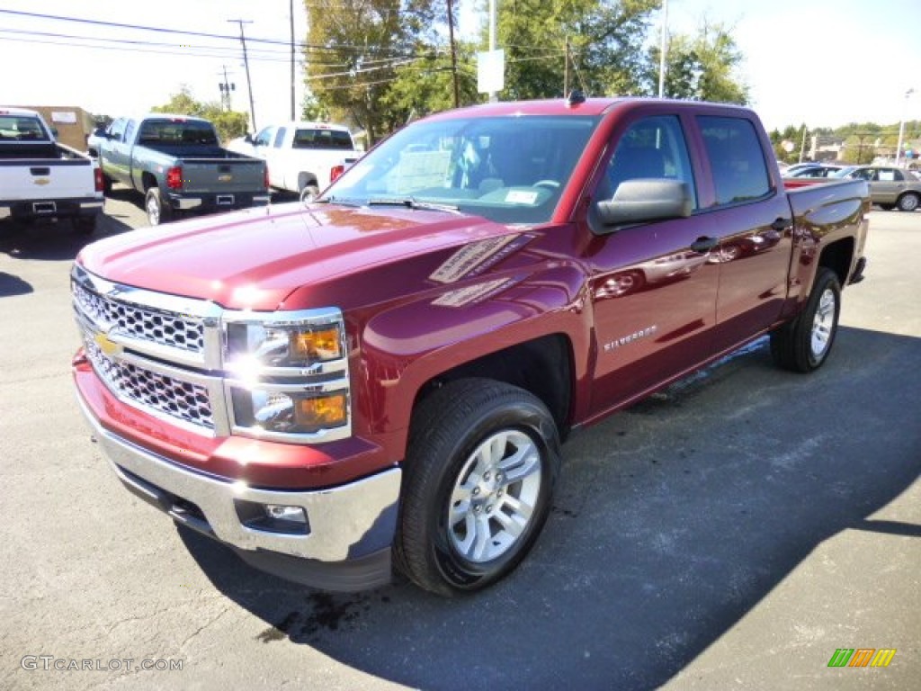 2014 Silverado 1500 LT Crew Cab 4x4 - Deep Ruby Metallic / Jet Black photo #3