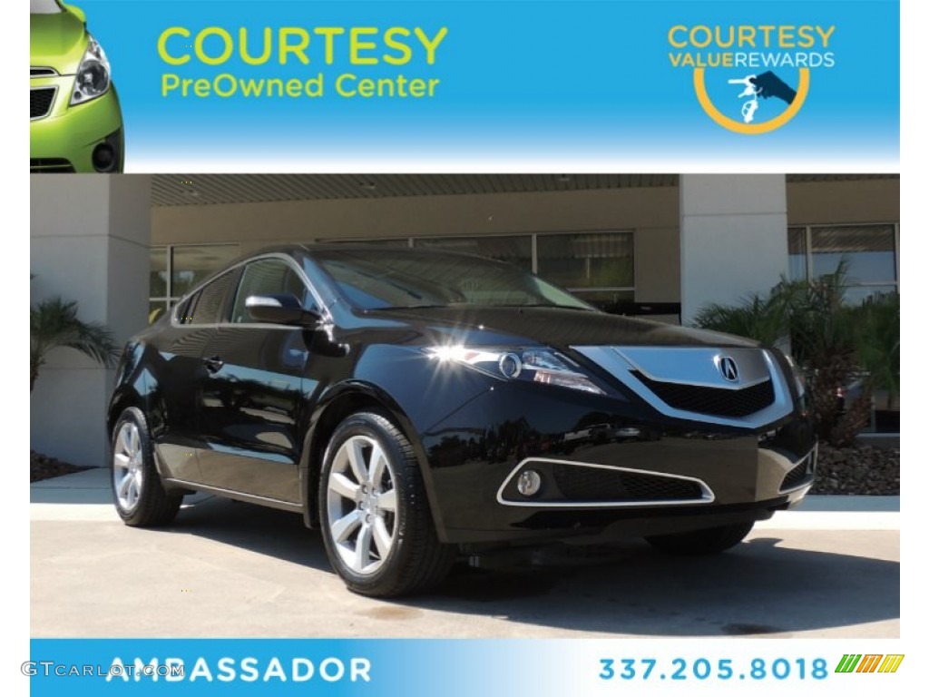 2010 ZDX AWD Technology - Crystal Black Pearl / Ebony photo #1