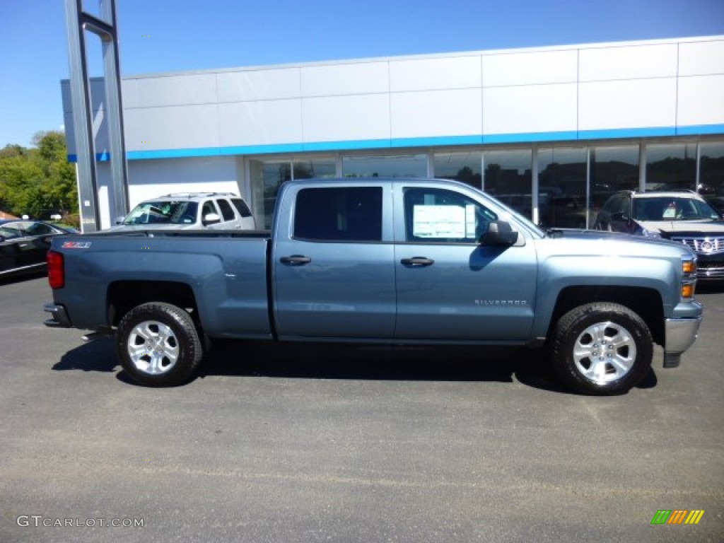 2014 Silverado 1500 LT Z71 Crew Cab 4x4 - Blue Granite Metallic / Jet Black photo #7