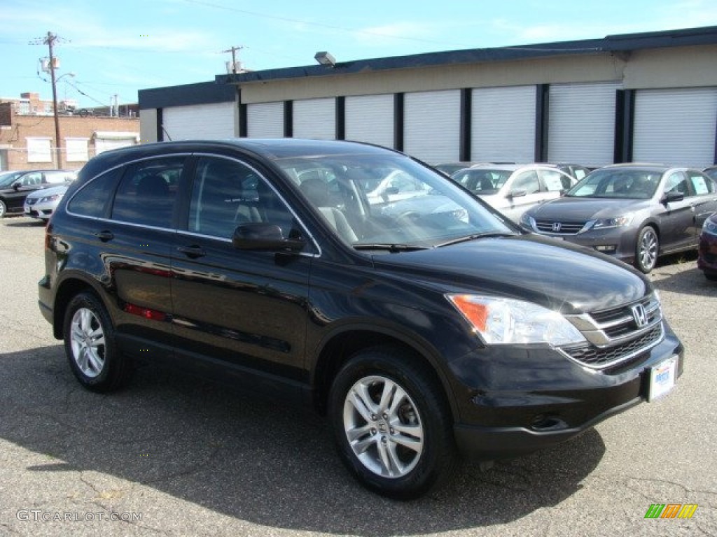 2011 CR-V EX-L 4WD - Crystal Black Pearl / Black photo #1