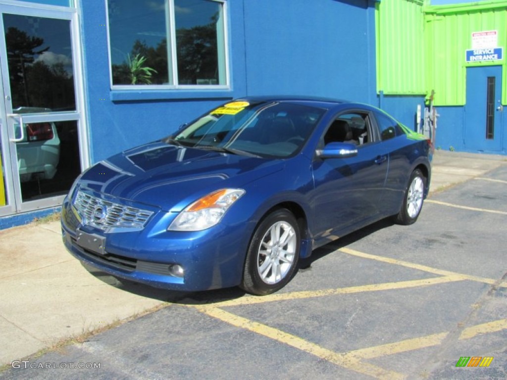 2008 Altima 3.5 SE Coupe - Azure Blue Metallic / Charcoal photo #1