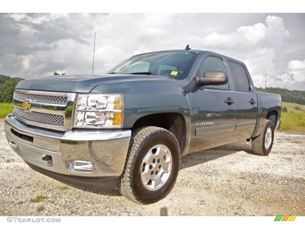 Blue Granite Metallic 2012 Chevrolet Silverado 1500 LT Crew Cab 4x4 Exterior Photo #86138664