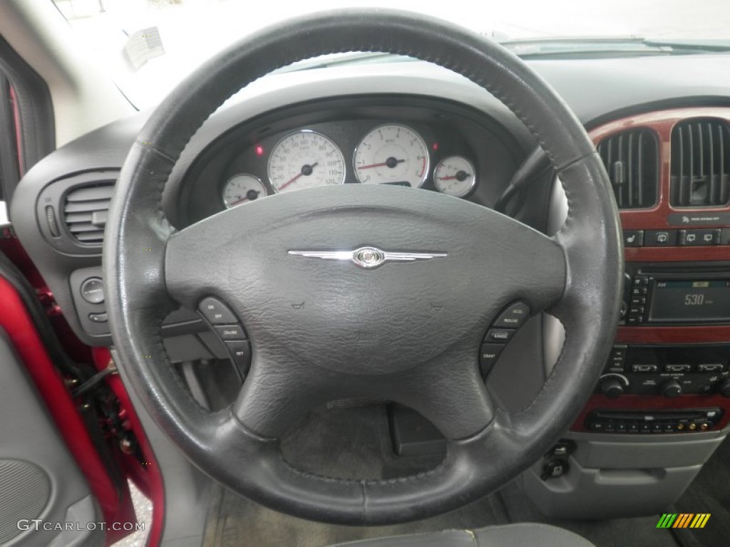 2005 Chrysler Town & Country Limited Medium Slate Gray Steering Wheel Photo #86139681