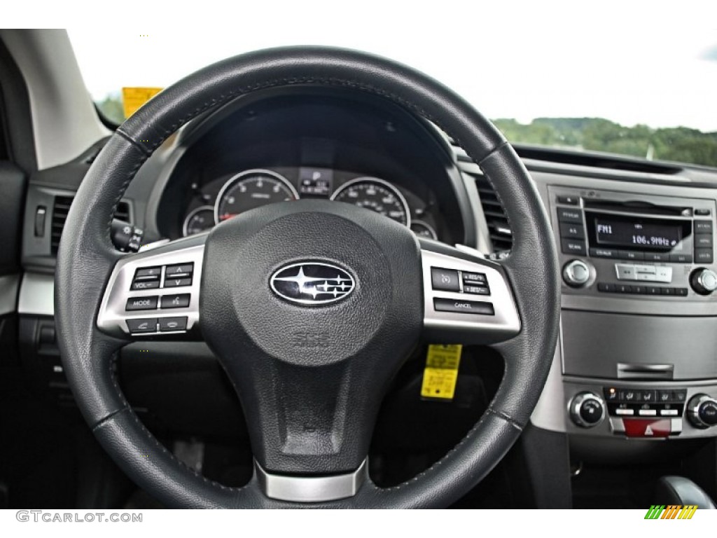 2013 Subaru Outback 2.5i Premium Black Steering Wheel Photo #86139888
