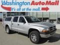 Bright Silver Metallic 2002 Dodge Dakota Sport Quad Cab 4x4