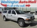 2002 Bright Silver Metallic Dodge Dakota Sport Quad Cab 4x4  photo #1