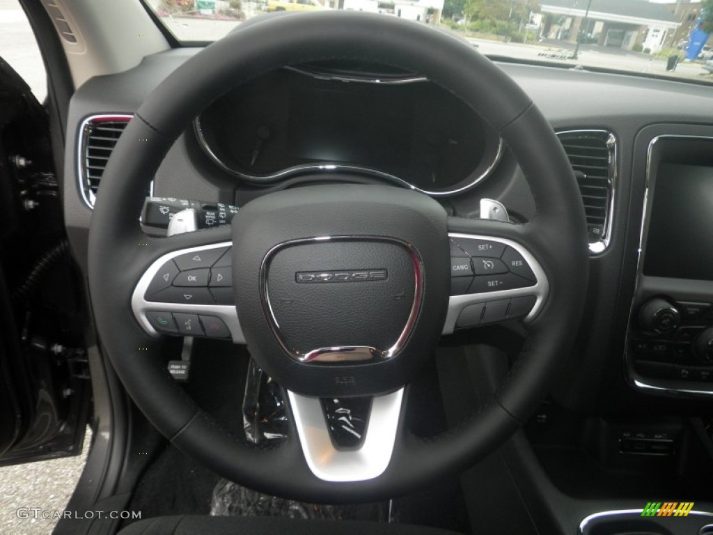 2014 Dodge Durango SXT AWD Black Steering Wheel Photo #86140983
