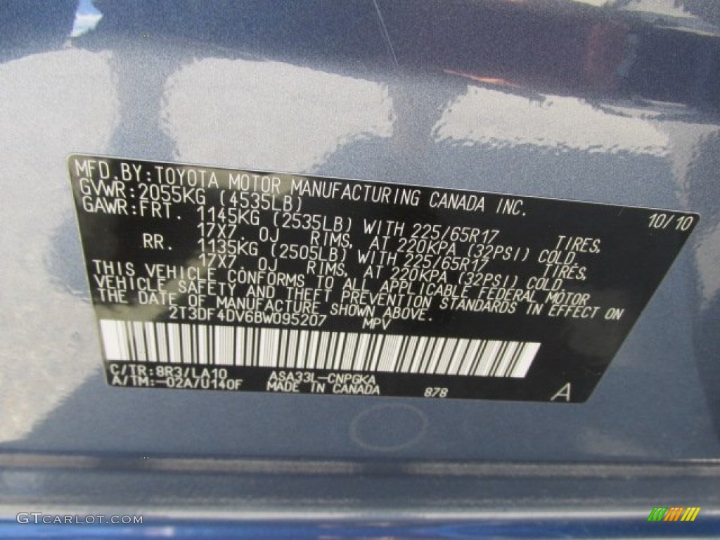 2011 RAV4 Limited 4WD - Pacific Blue Metallic / Ash photo #20