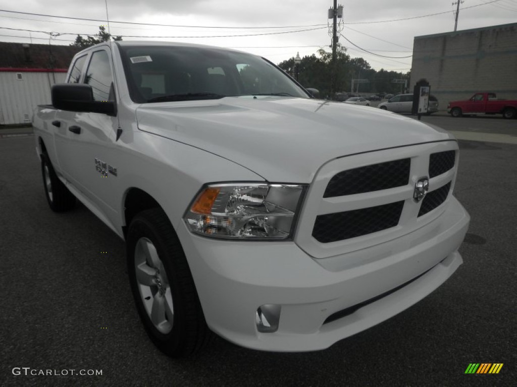 2014 1500 Express Quad Cab 4x4 - Bright White / Black/Diesel Gray photo #1