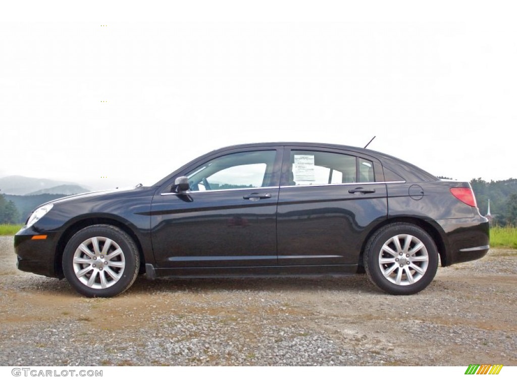 Brilliant Black Crystal Pearl 2010 Chrysler Sebring Limited Sedan Exterior Photo #86141565