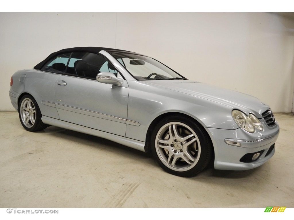 2005 CLK 55 AMG Cabriolet - Diamond Silver Metallic / Charcoal photo #2