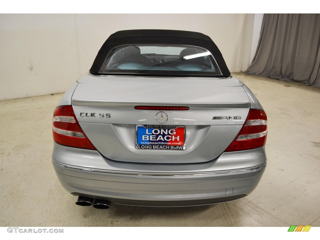 2005 CLK 55 AMG Cabriolet - Diamond Silver Metallic / Charcoal photo #6